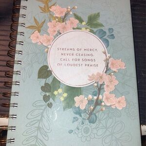 Floral Spiral Notebook with Inspirational Quote